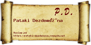Pataki Dezdemóna névjegykártya